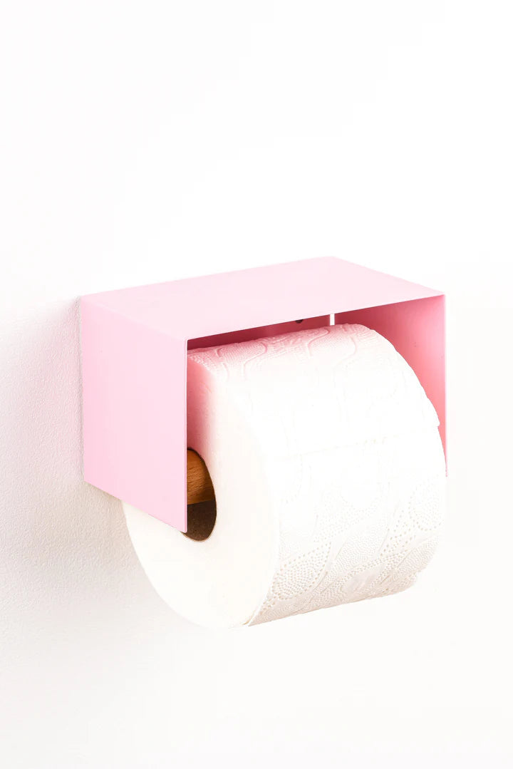 Pink Studio Lemström Praia toilet paper holder with shelf